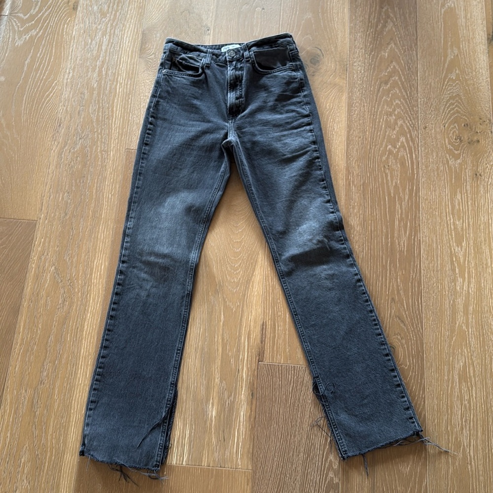 Zara split hem denim